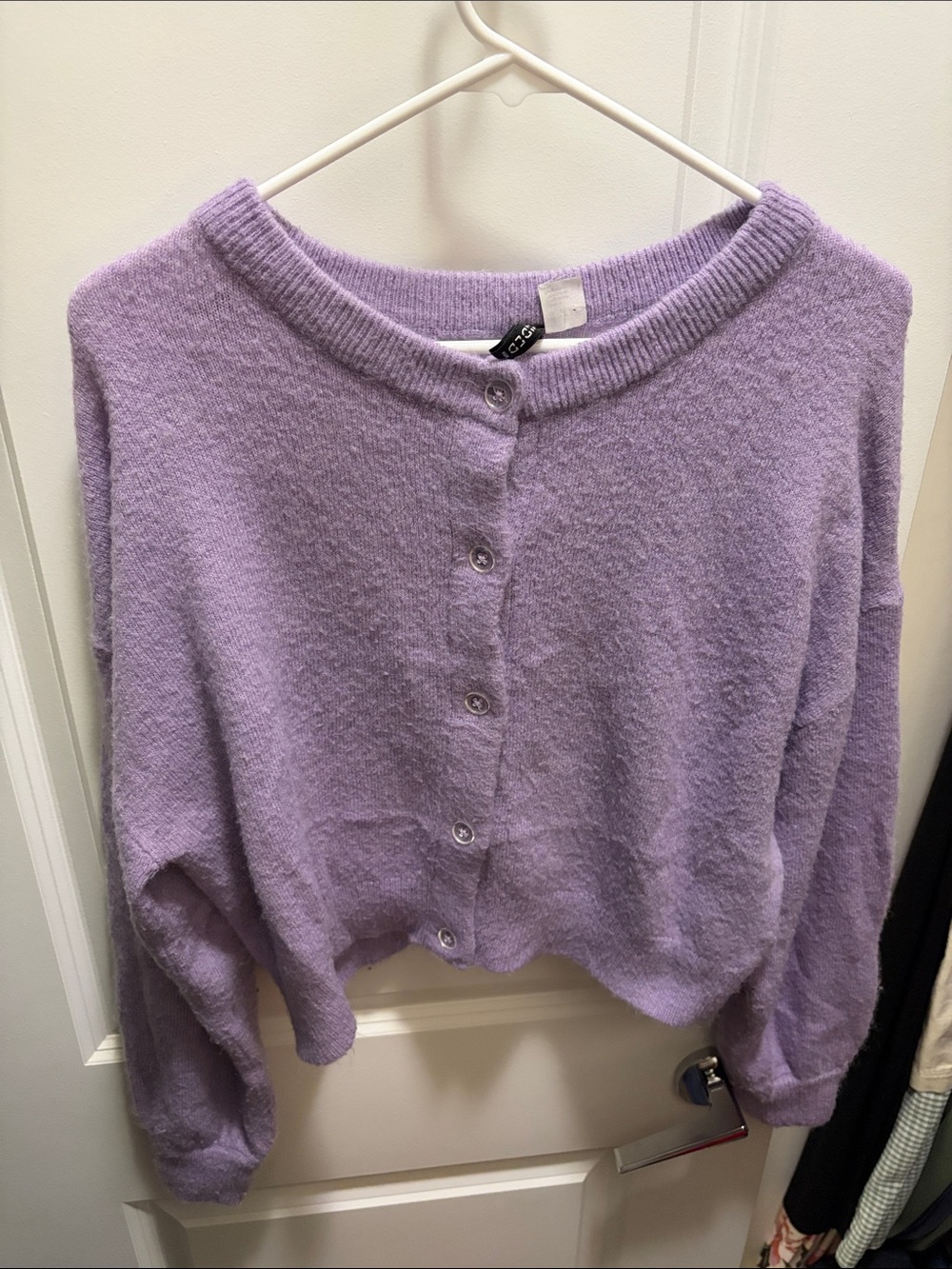 H&M Purple Button Up Sweater